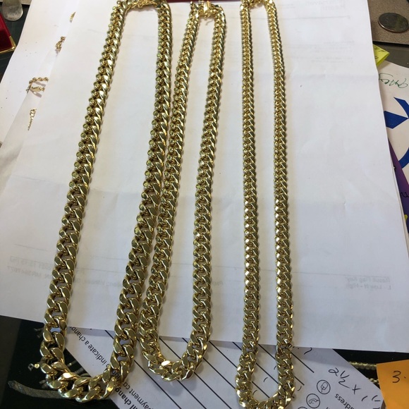 14 kt “ Miami Cuban” 24” necklace 59.5 grams - Picture 7 of 16